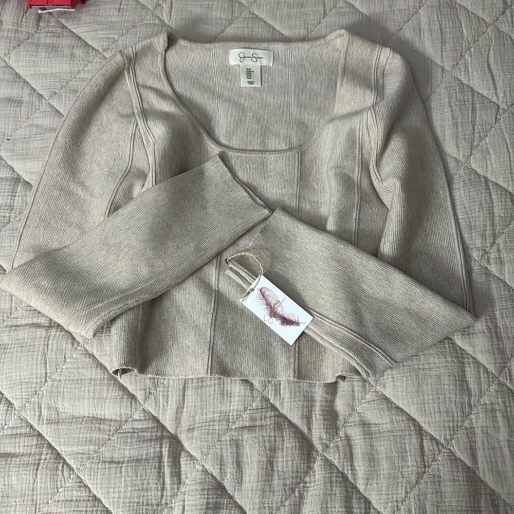 nwt jessica simpson cropped long sleeve
